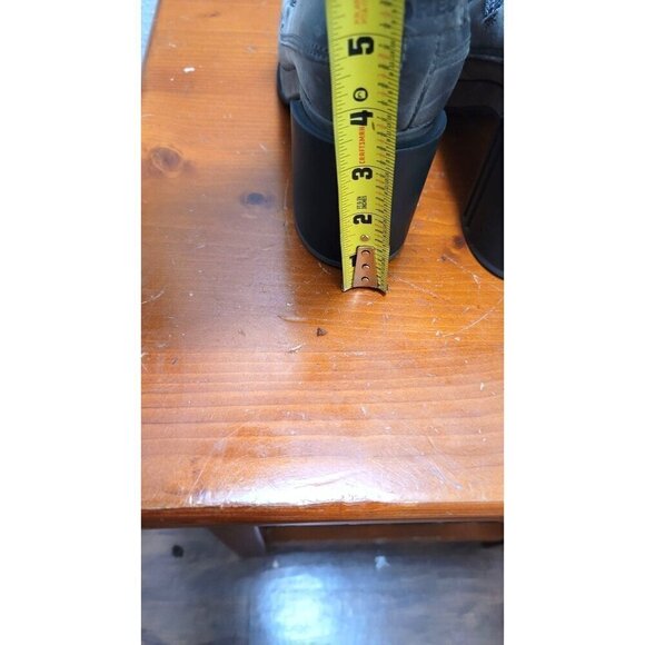 Sorel Block Heeled Pump Waterproof Boots Gray & Red Wool Leather Lace up ankle S - Picture 9 of 14